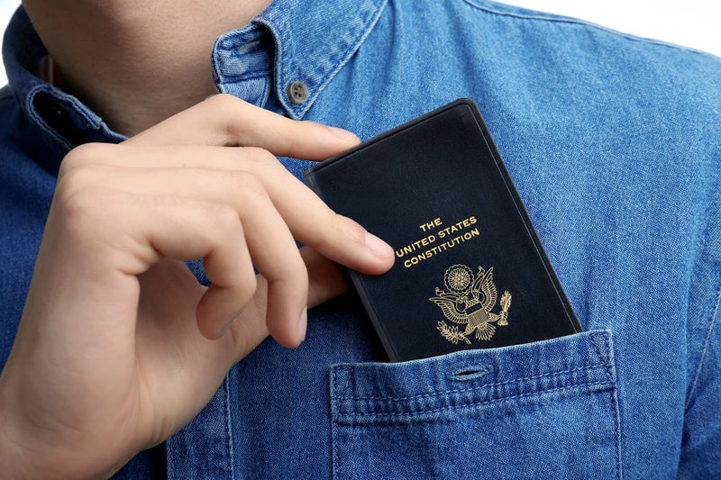 Graphic Image The United States Constitution and Related Documents | Published and Bound in the USA | Genuine Leather Soft Cover | Pocket Size (3.13"" x 5.25""  Black) - Image 4